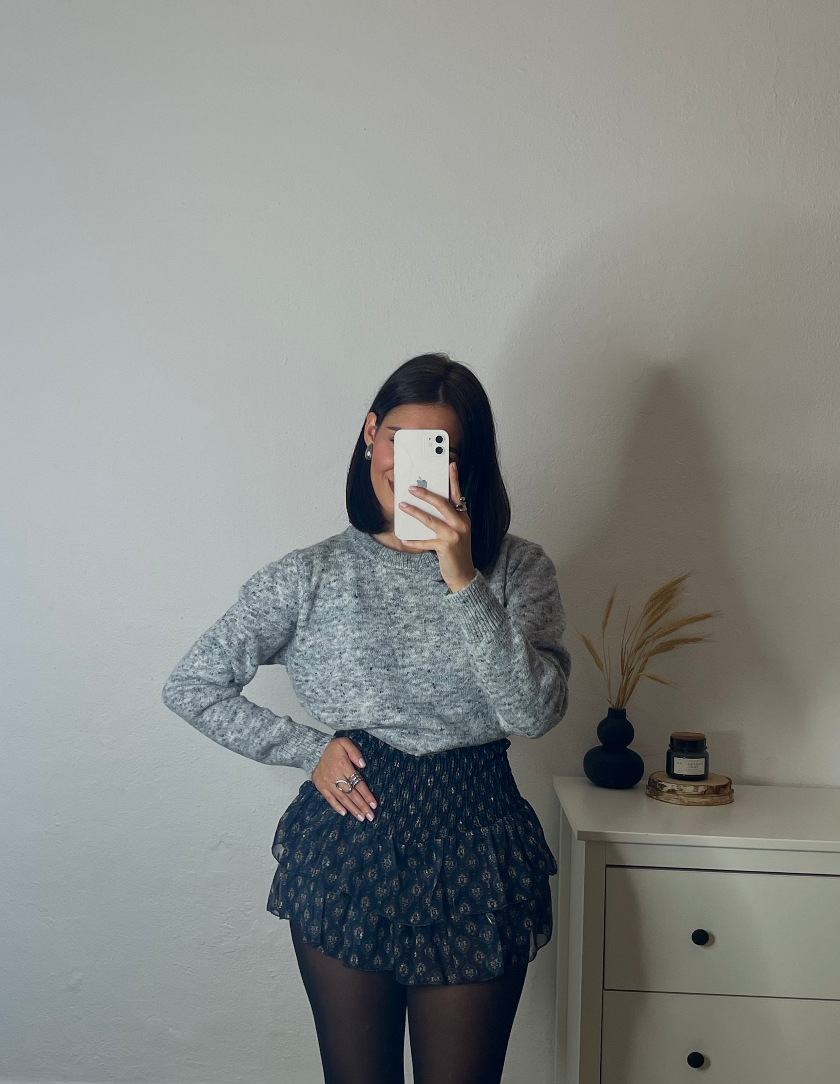Falda Azul Volantes