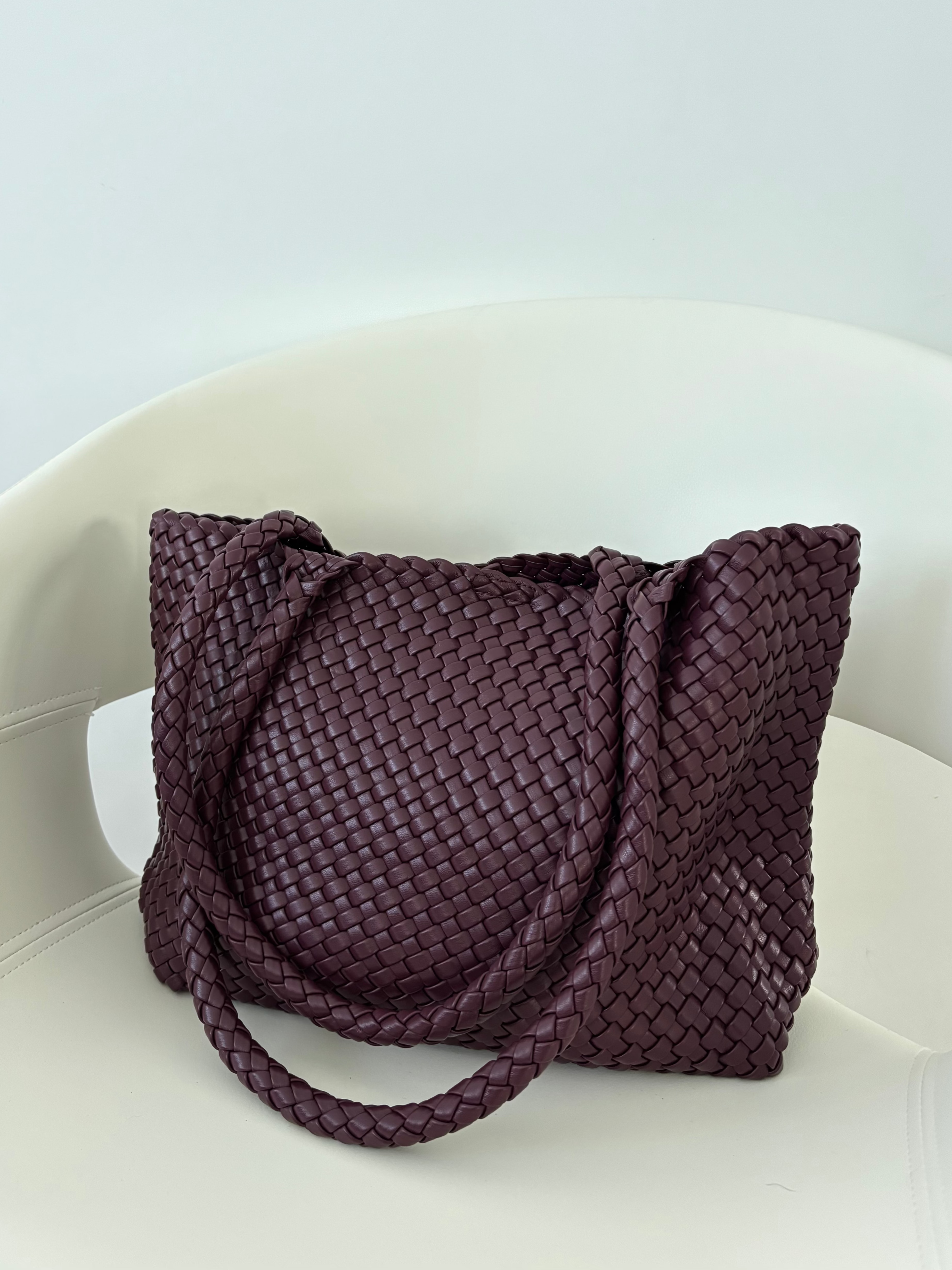 Bolso Trenzado Burdeos