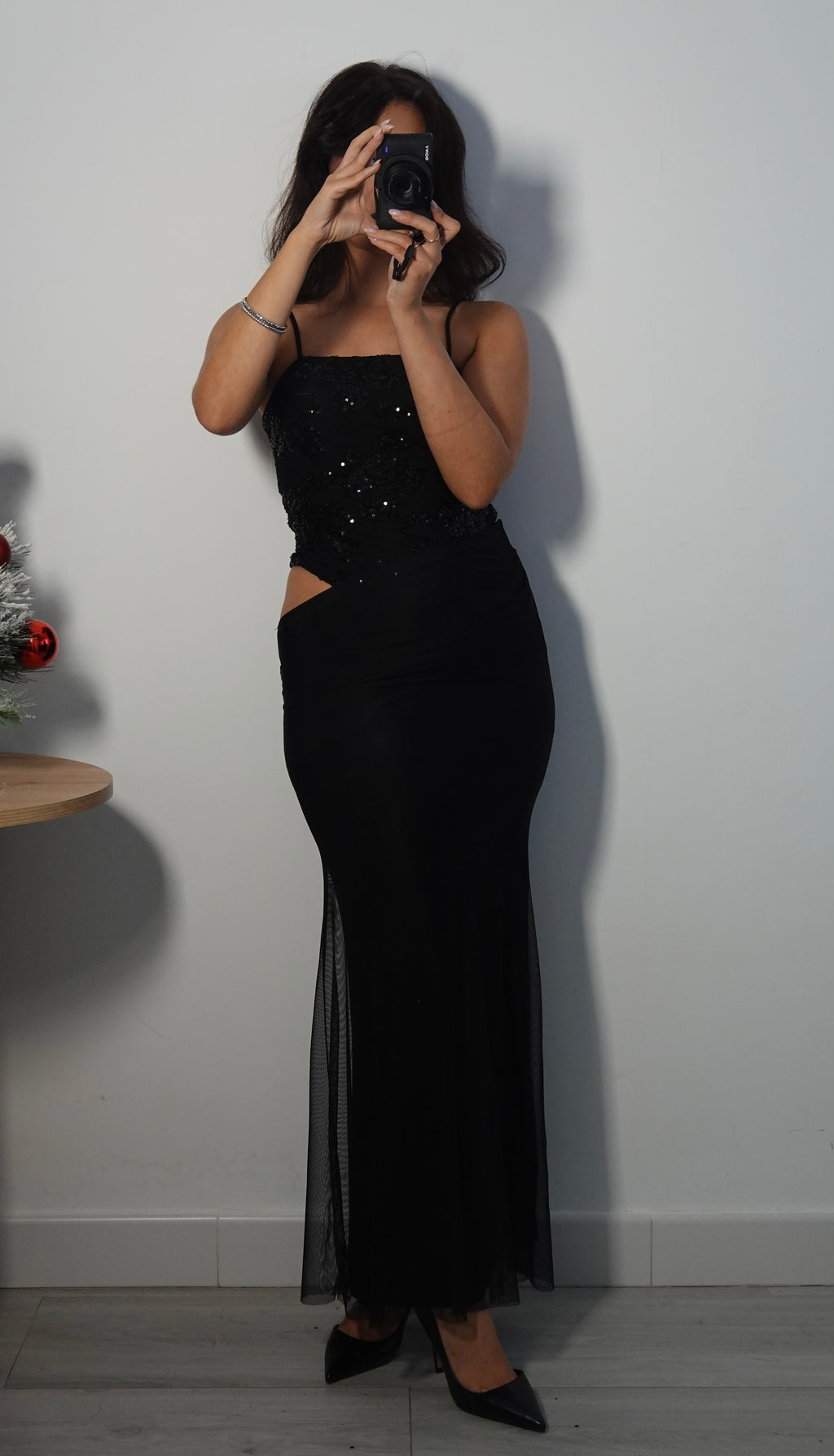 Cuerpo Brillos con falda - Negro