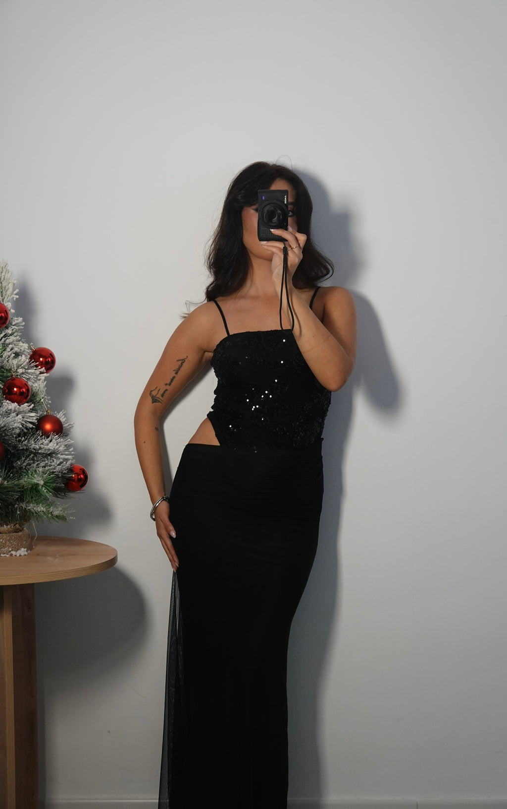 Cuerpo Brillos con falda - Negro