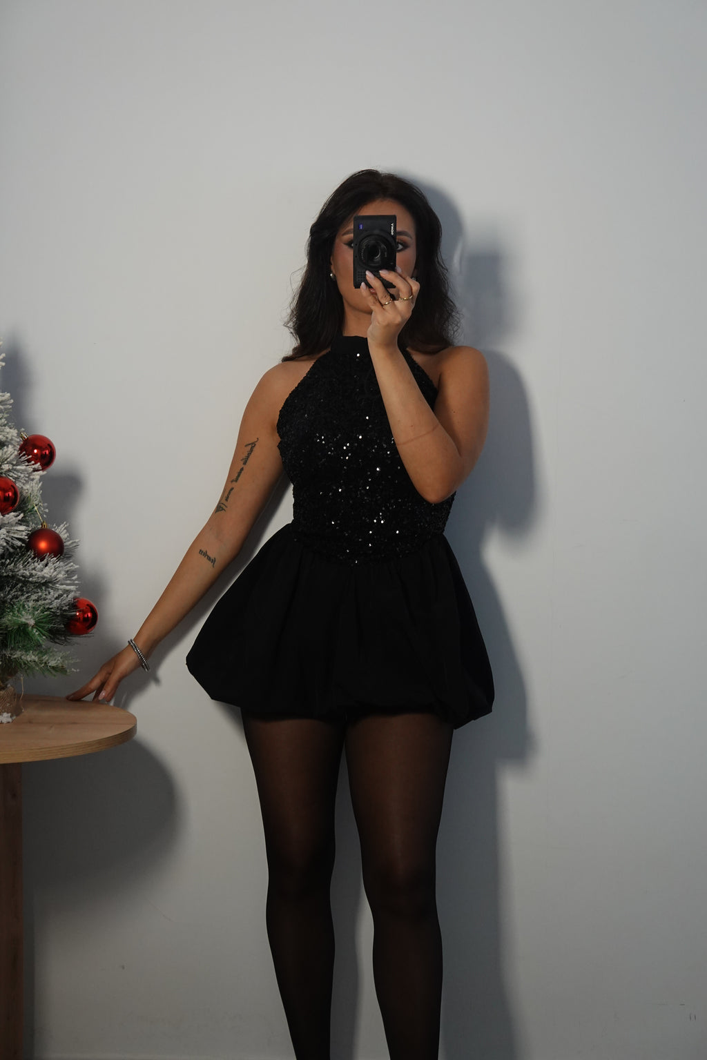 Vestido Lentejuela Halter