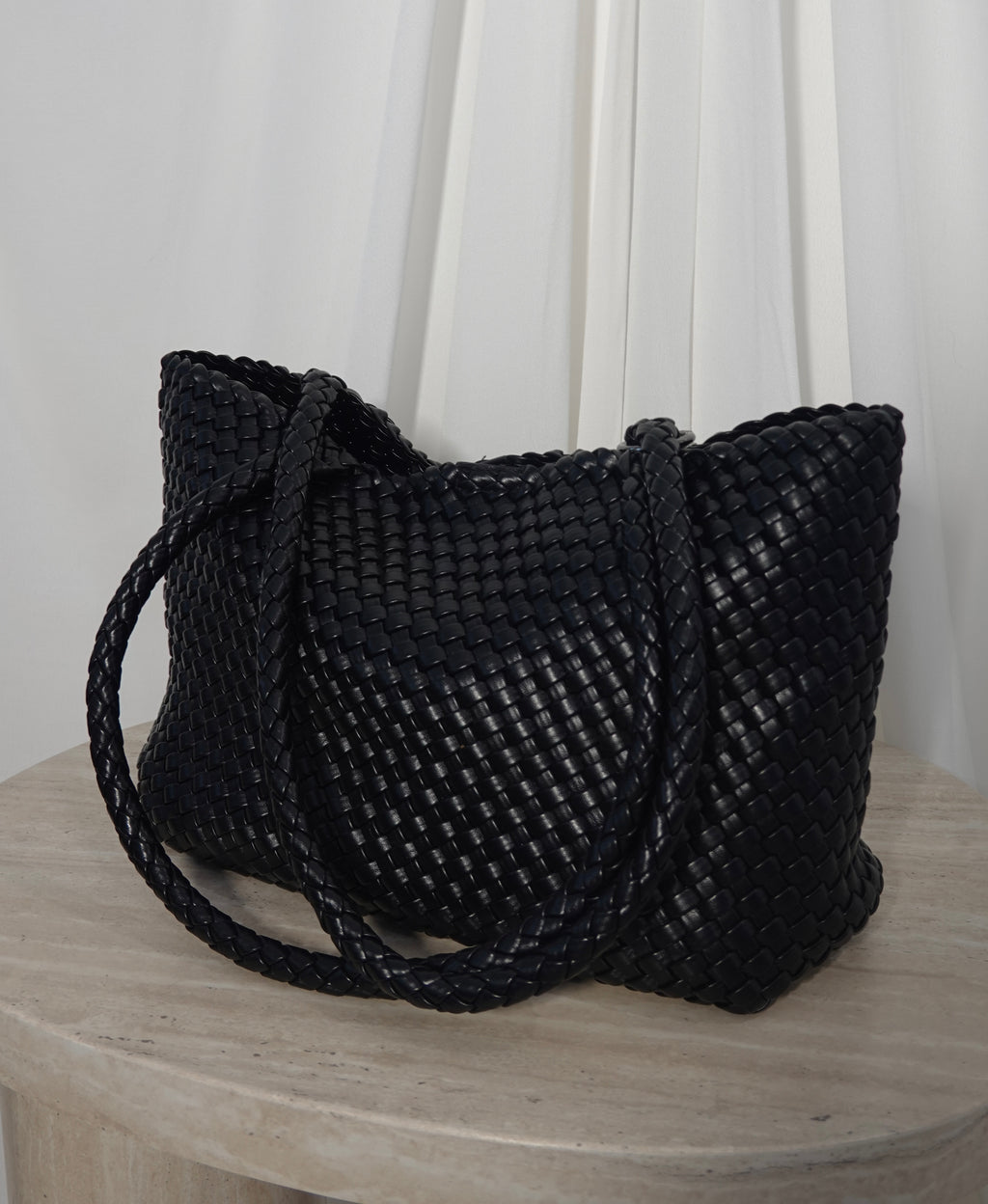 Bolso Trenzado Negro XL