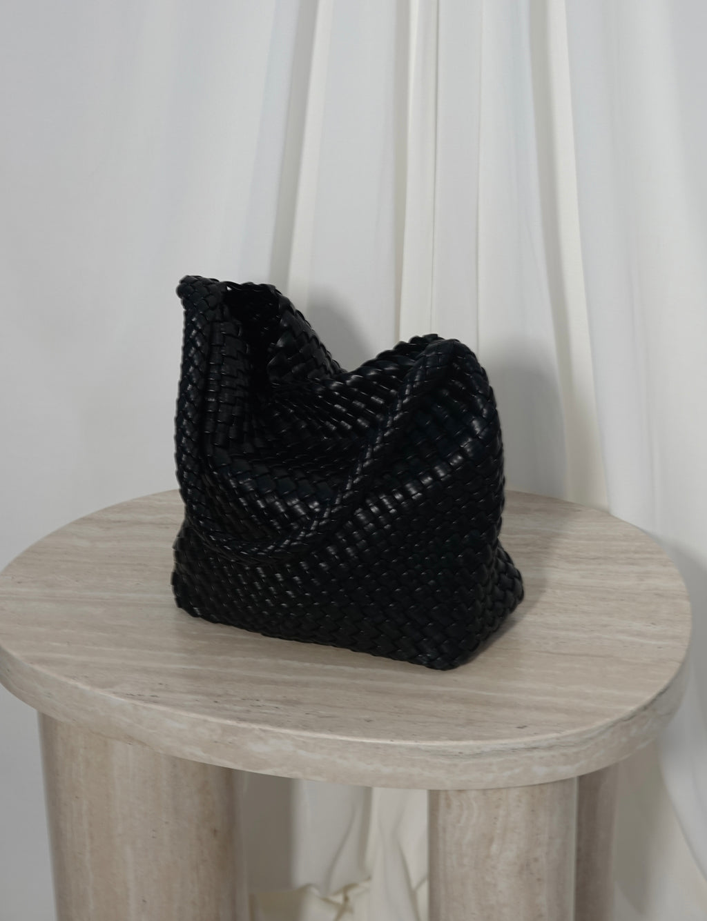 Bolso Trenzado Negro M