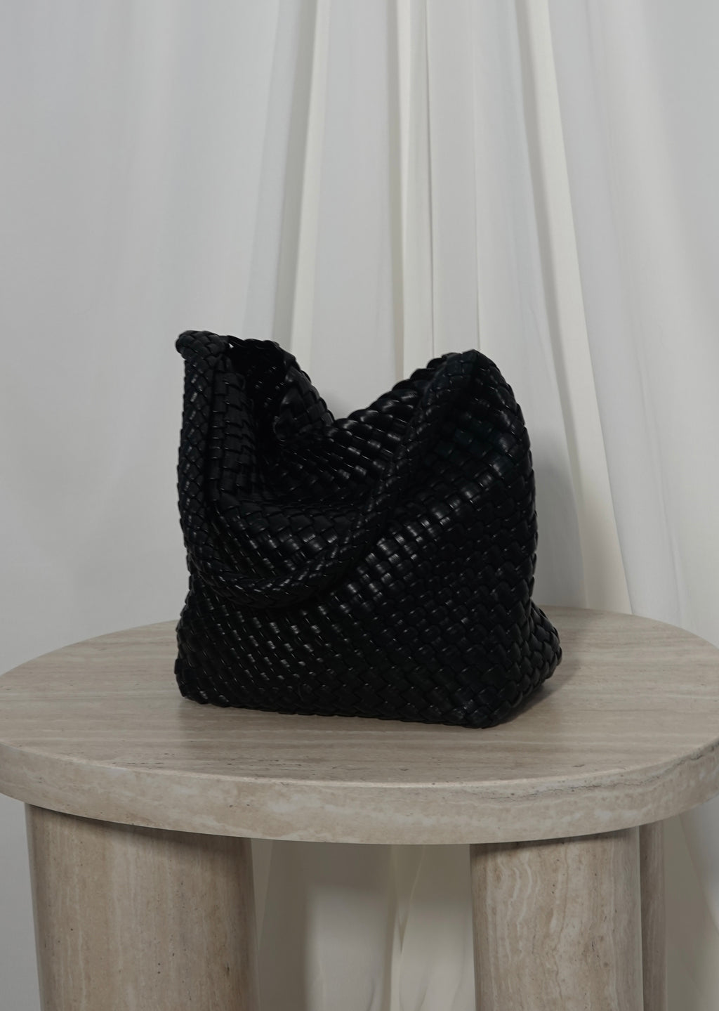 Bolso Trenzado Negro M