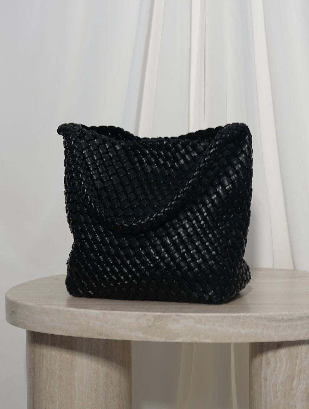 Bolso Trenzado Negro M