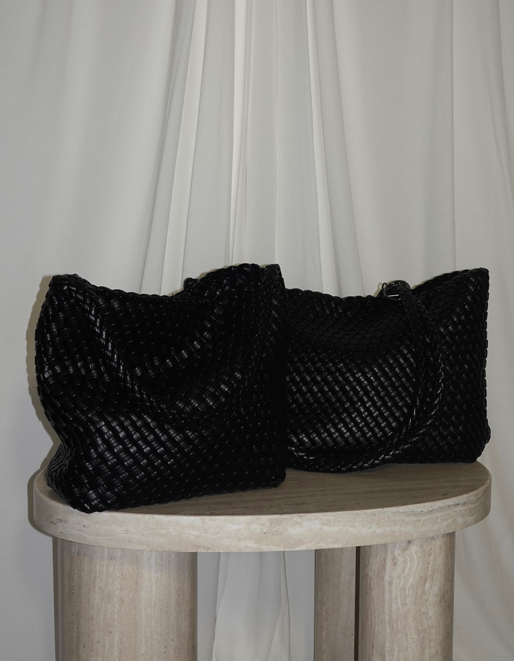 Bolso Trenzado Negro XL
