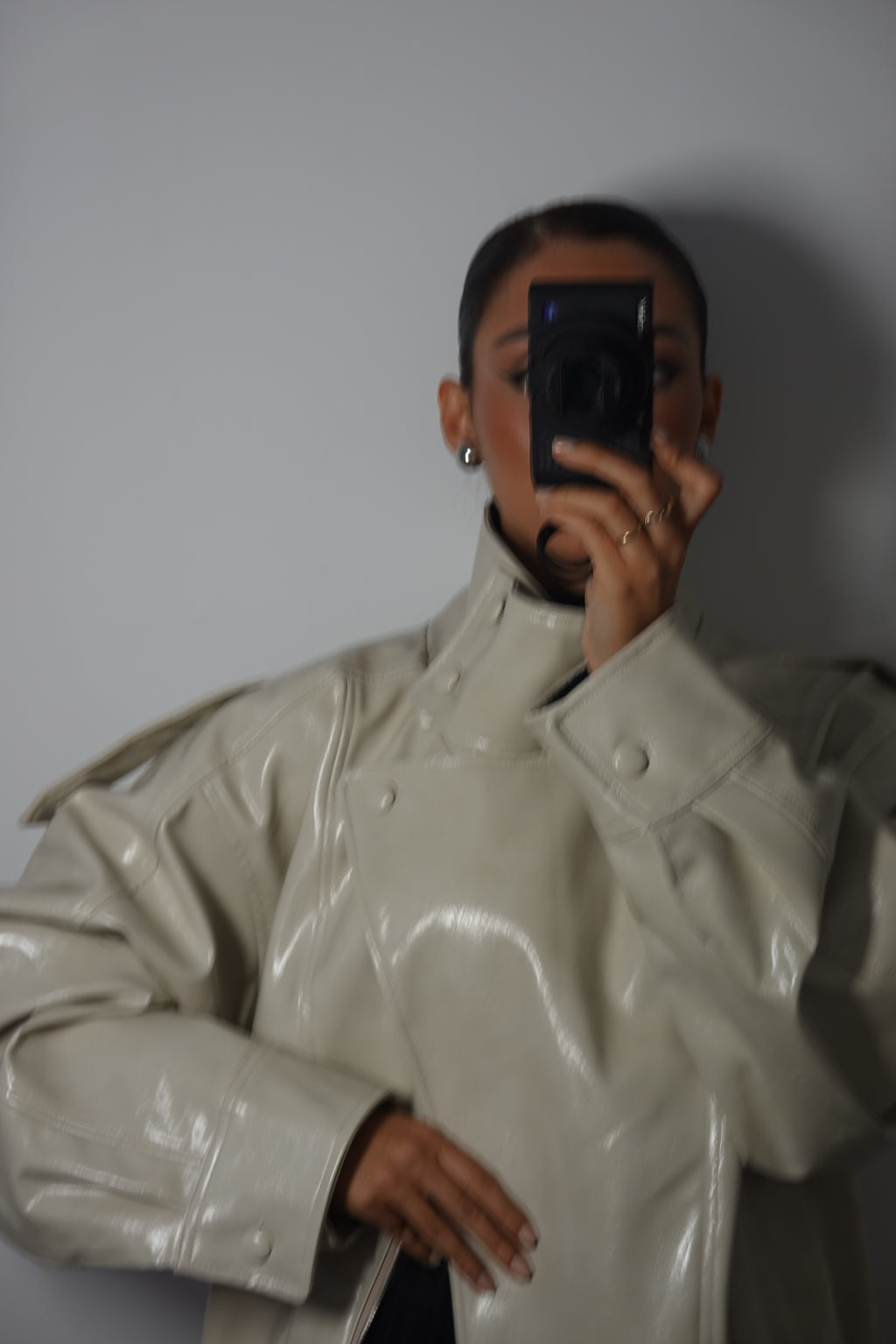Chaqueta Bomber Efecto Piel