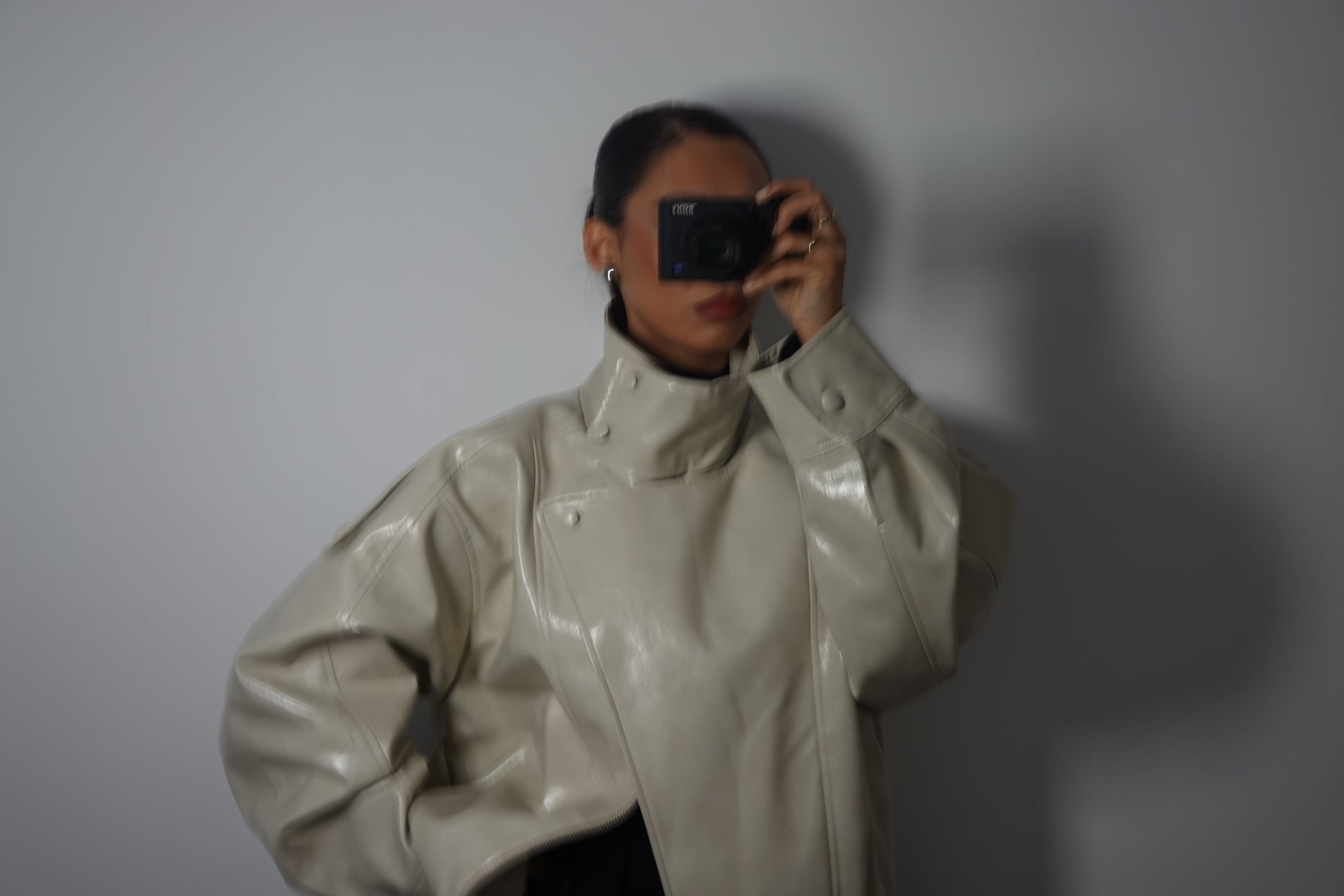 Chaqueta Bomber Efecto Piel
