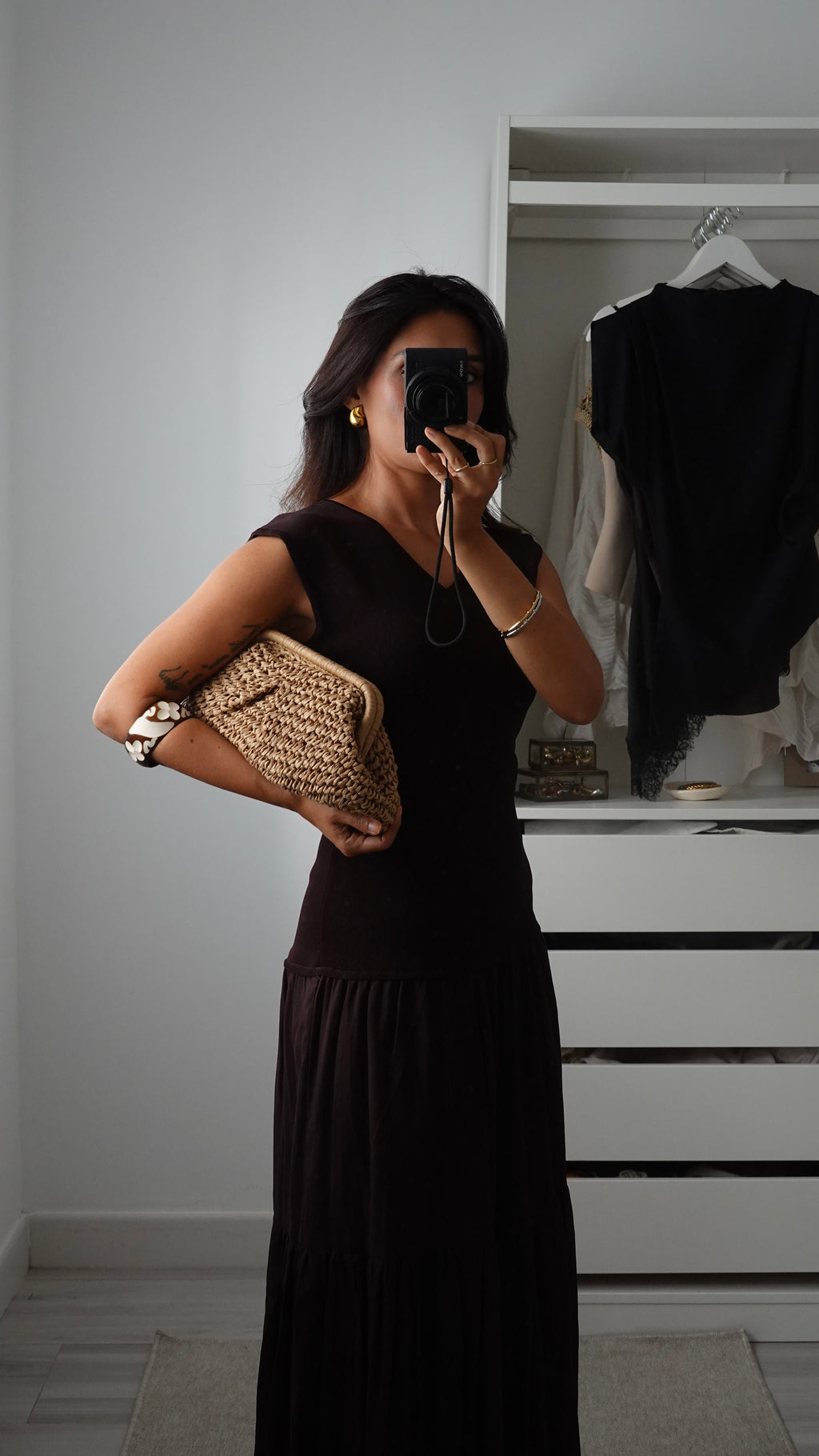 Vestido Punto Marrón Chocolate