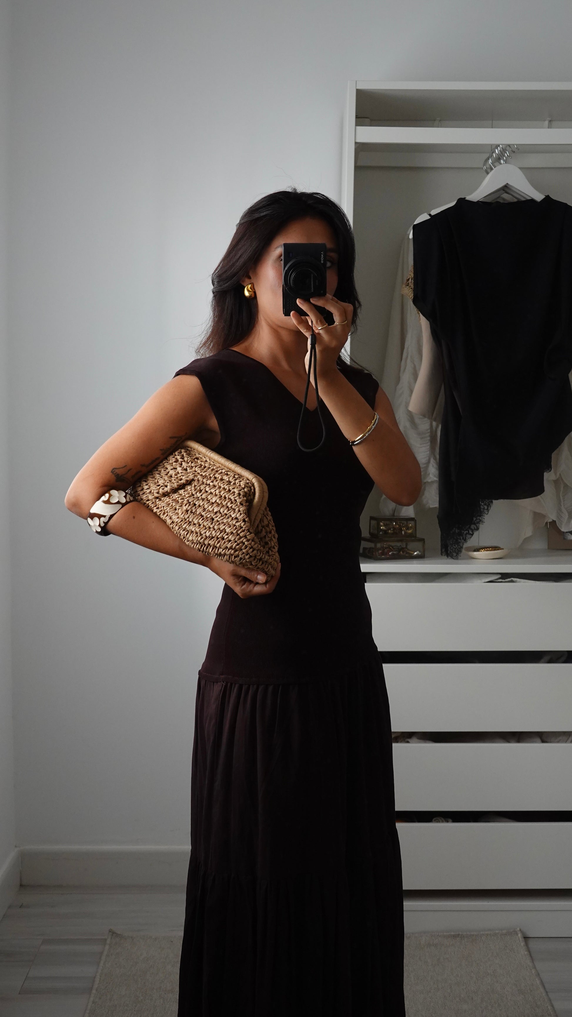 Vestido Punto Marrón Chocolate