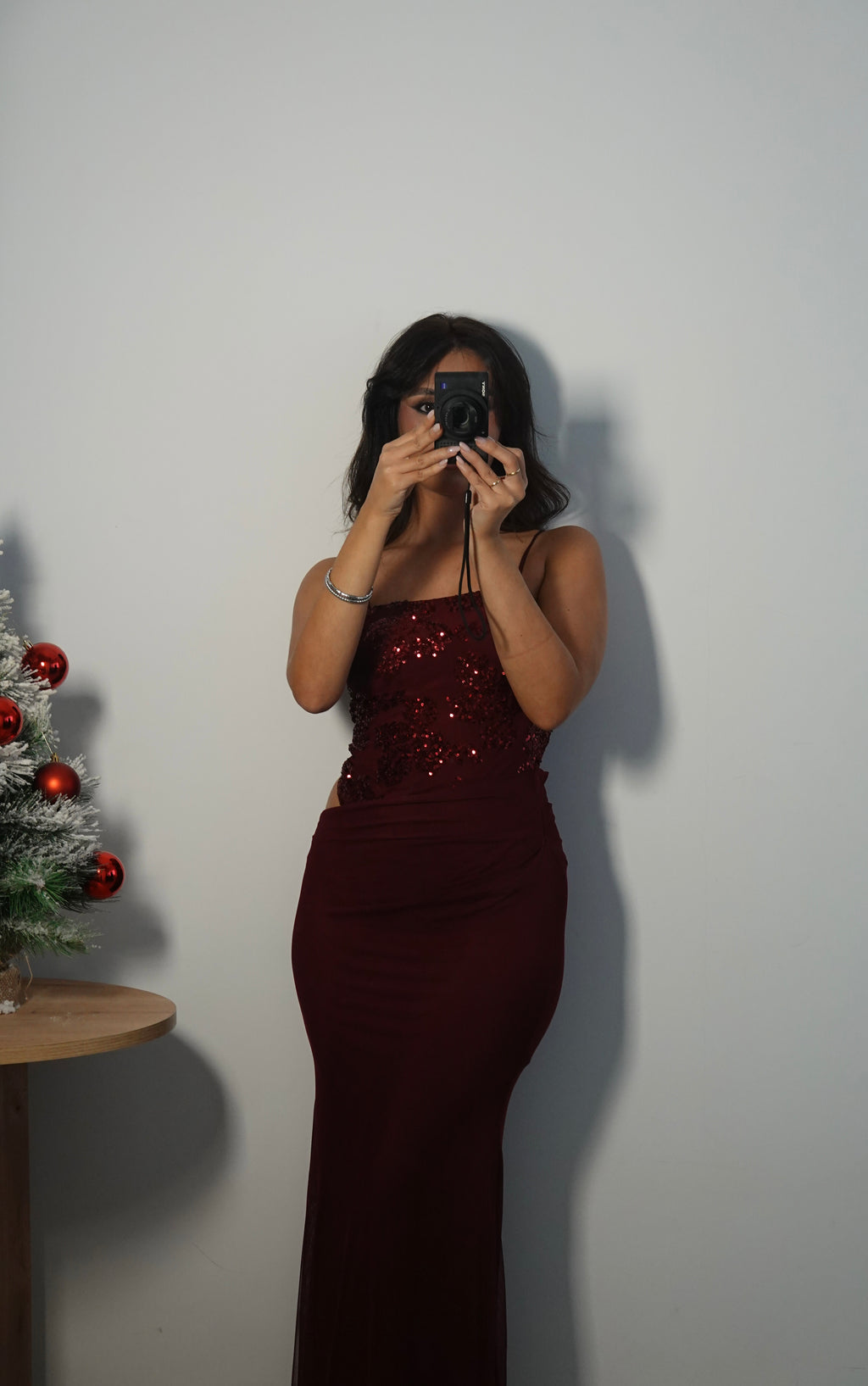 Cuerpo Brillos con falda - Vino