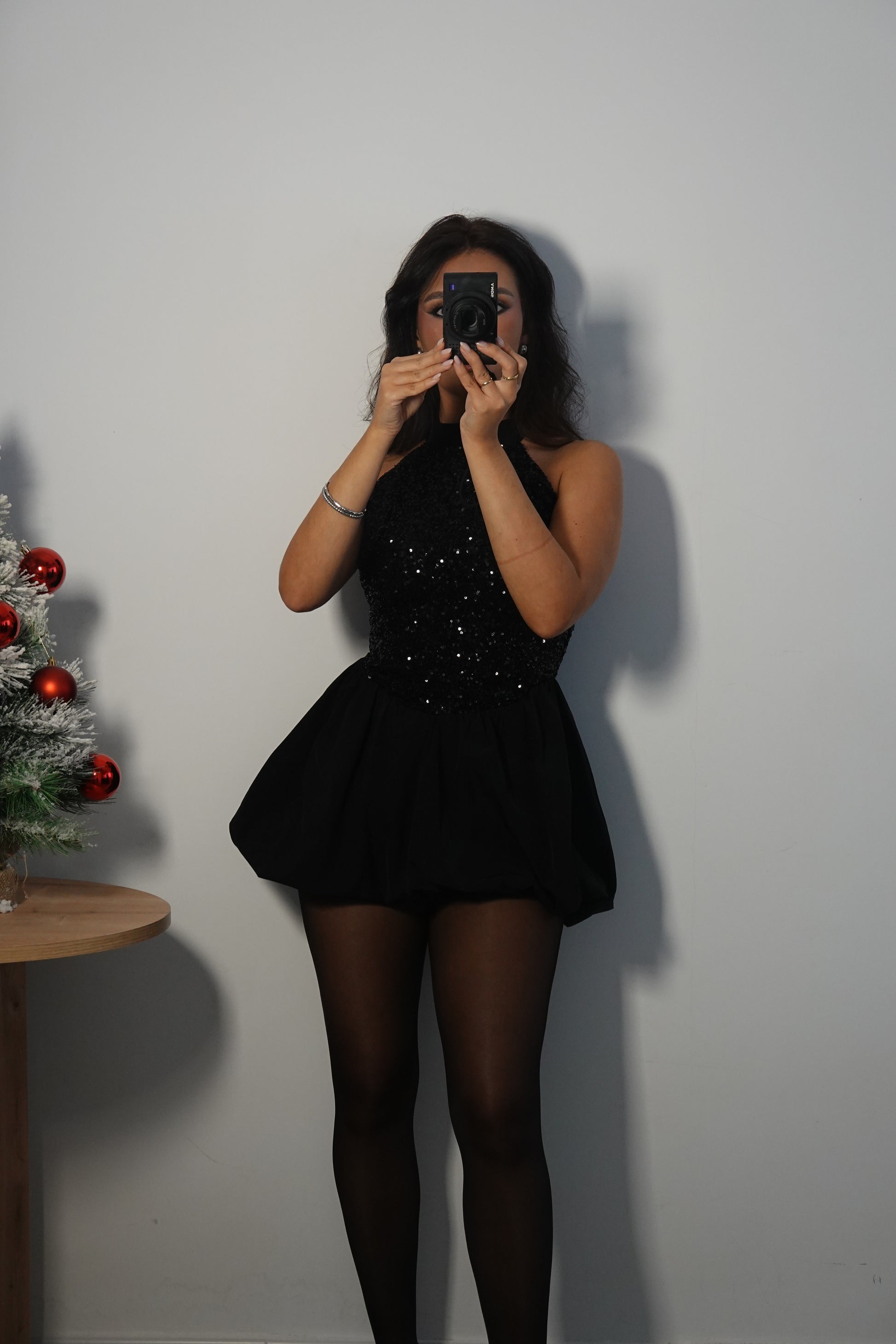 Vestido Lentejuela Halter