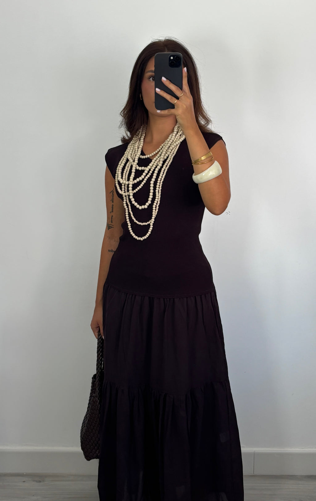 Vestido Punto Marrón Chocolate
