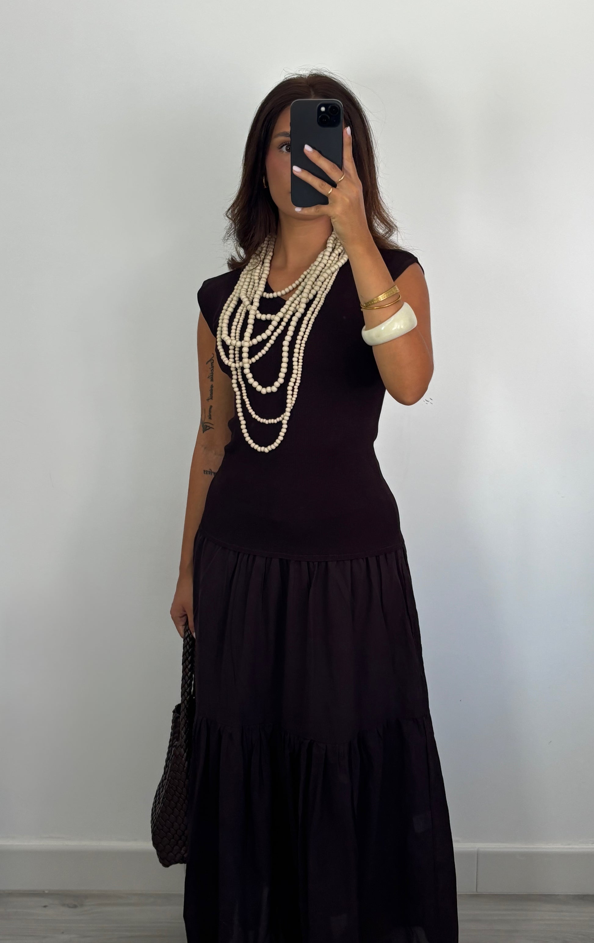 Vestido Punto Marrón Chocolate