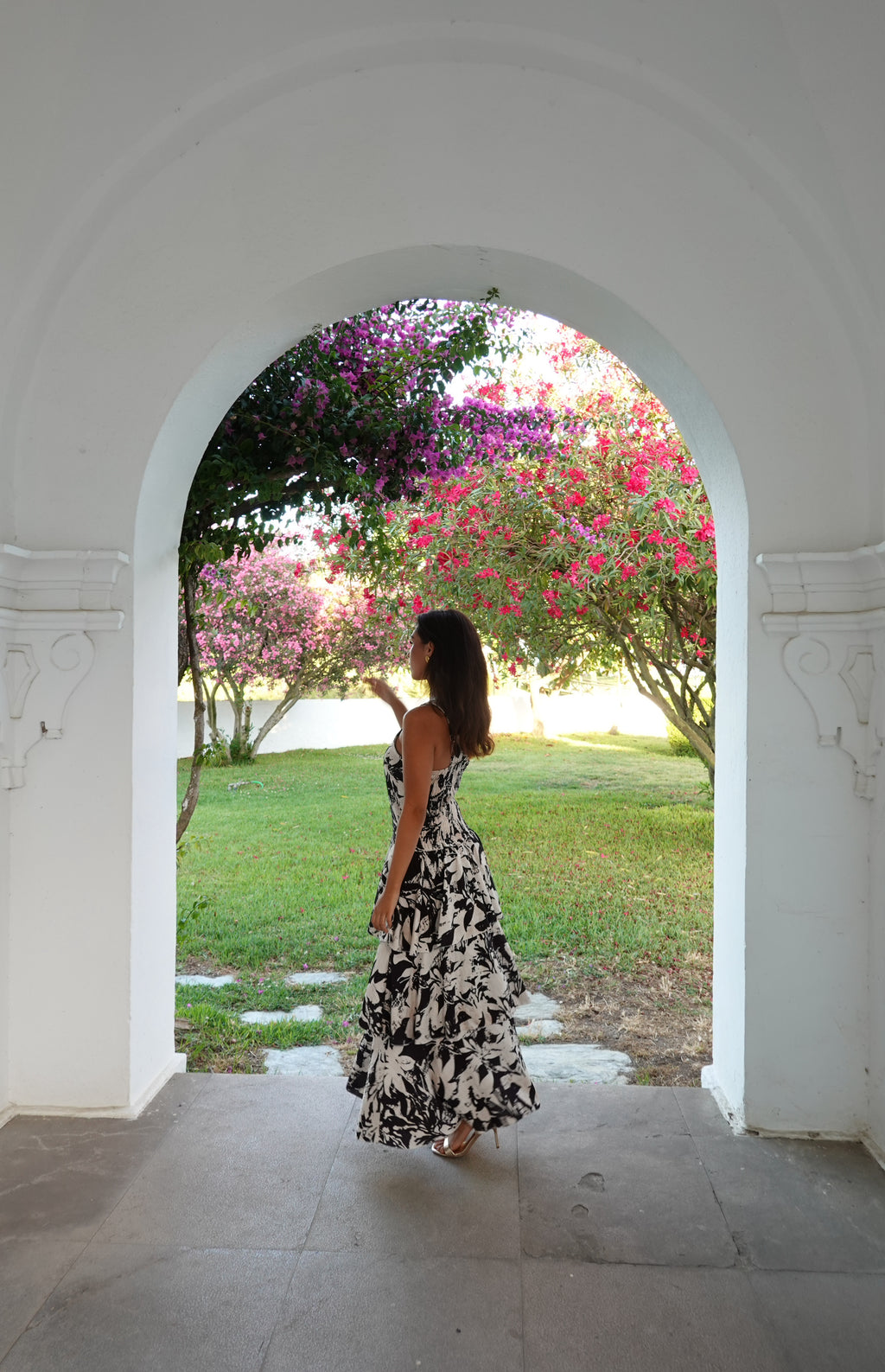 VESTIDO VERA BLANCO Y NEGRO
