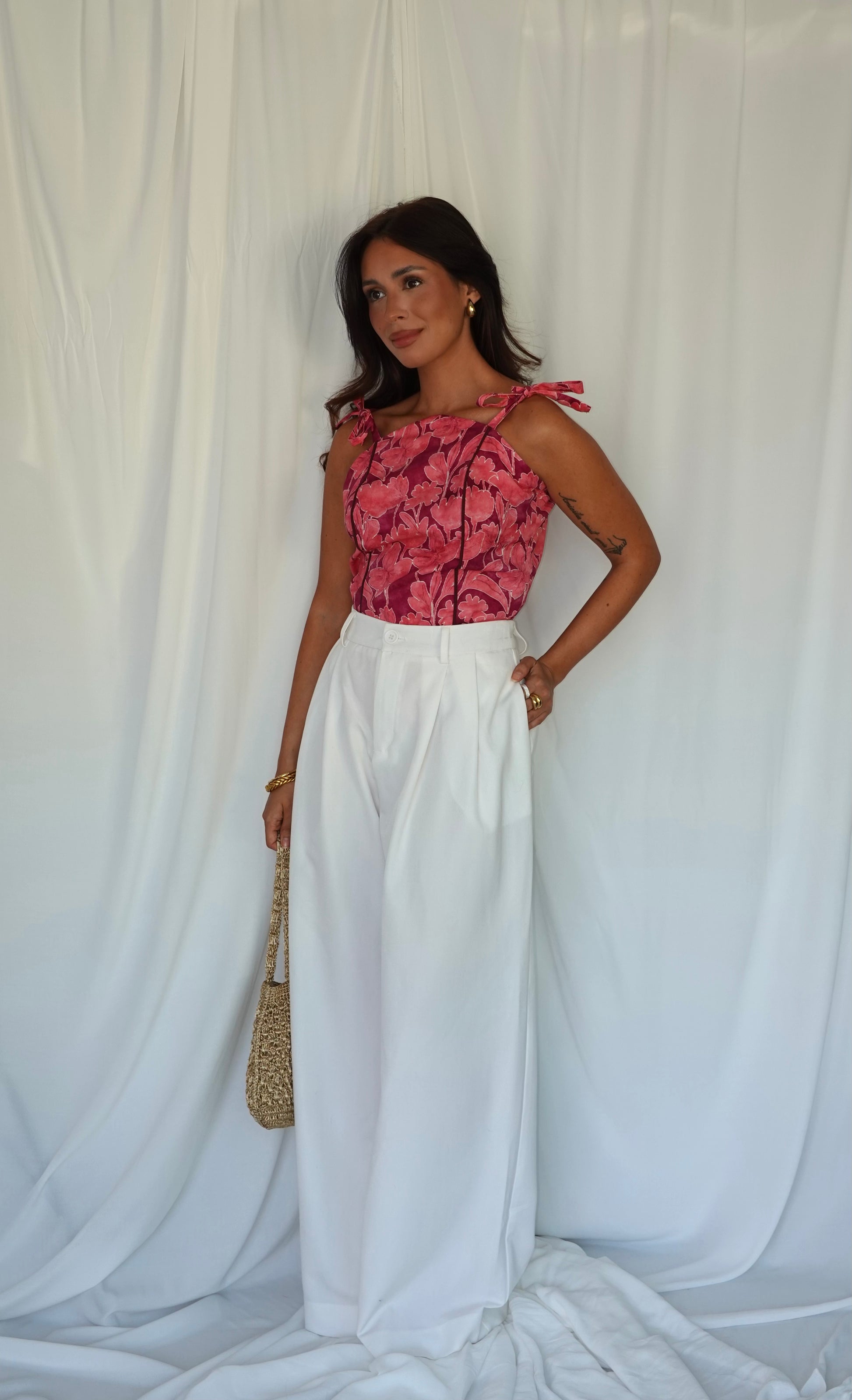 TOP ESTAMPADO ROSA