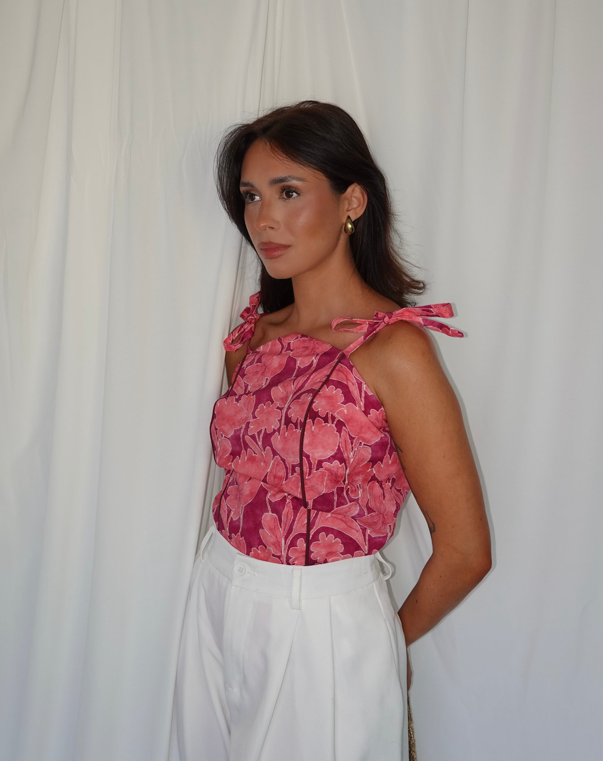 TOP ESTAMPADO ROSA
