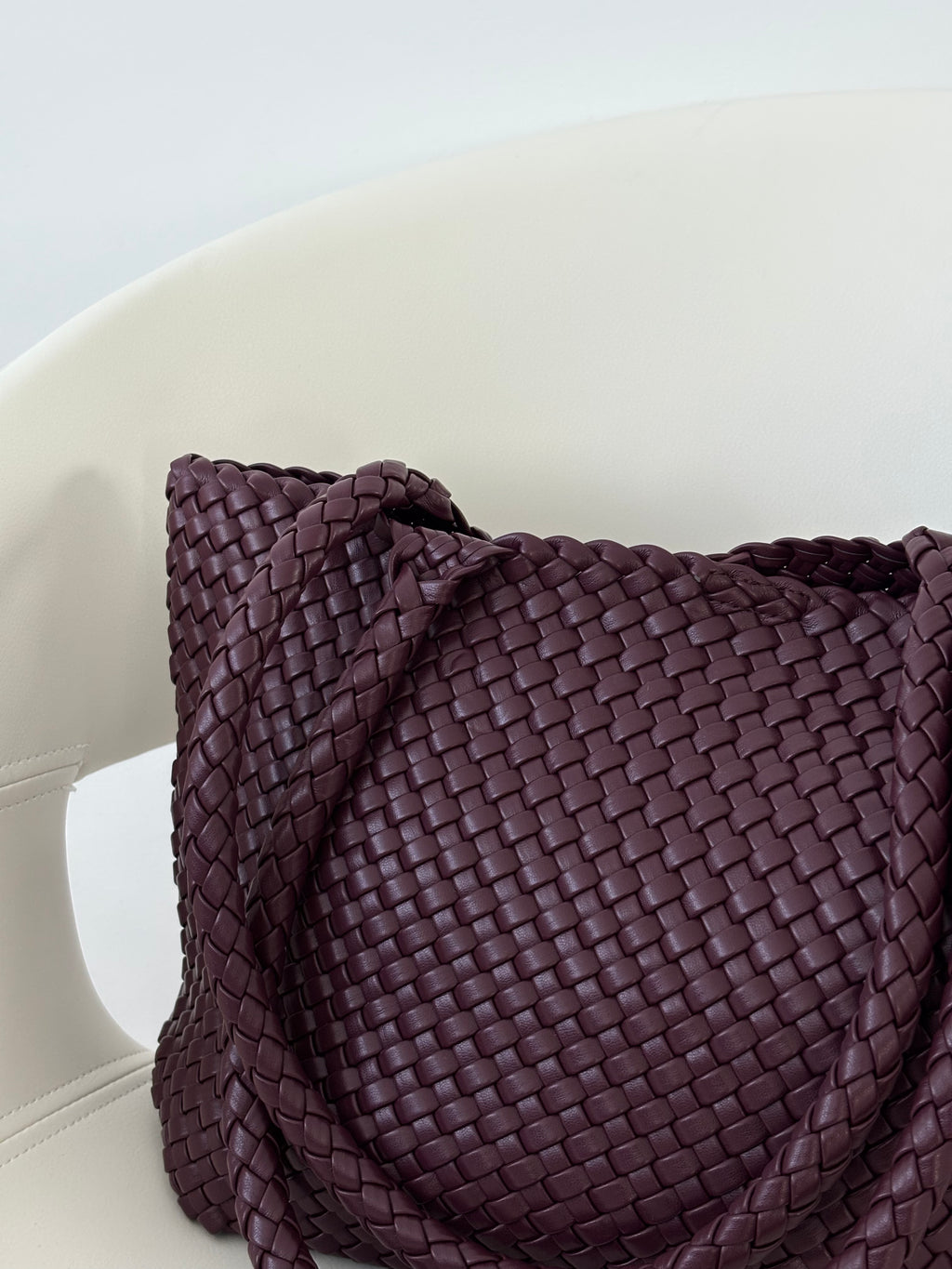 Bolso Trenzado Burdeos