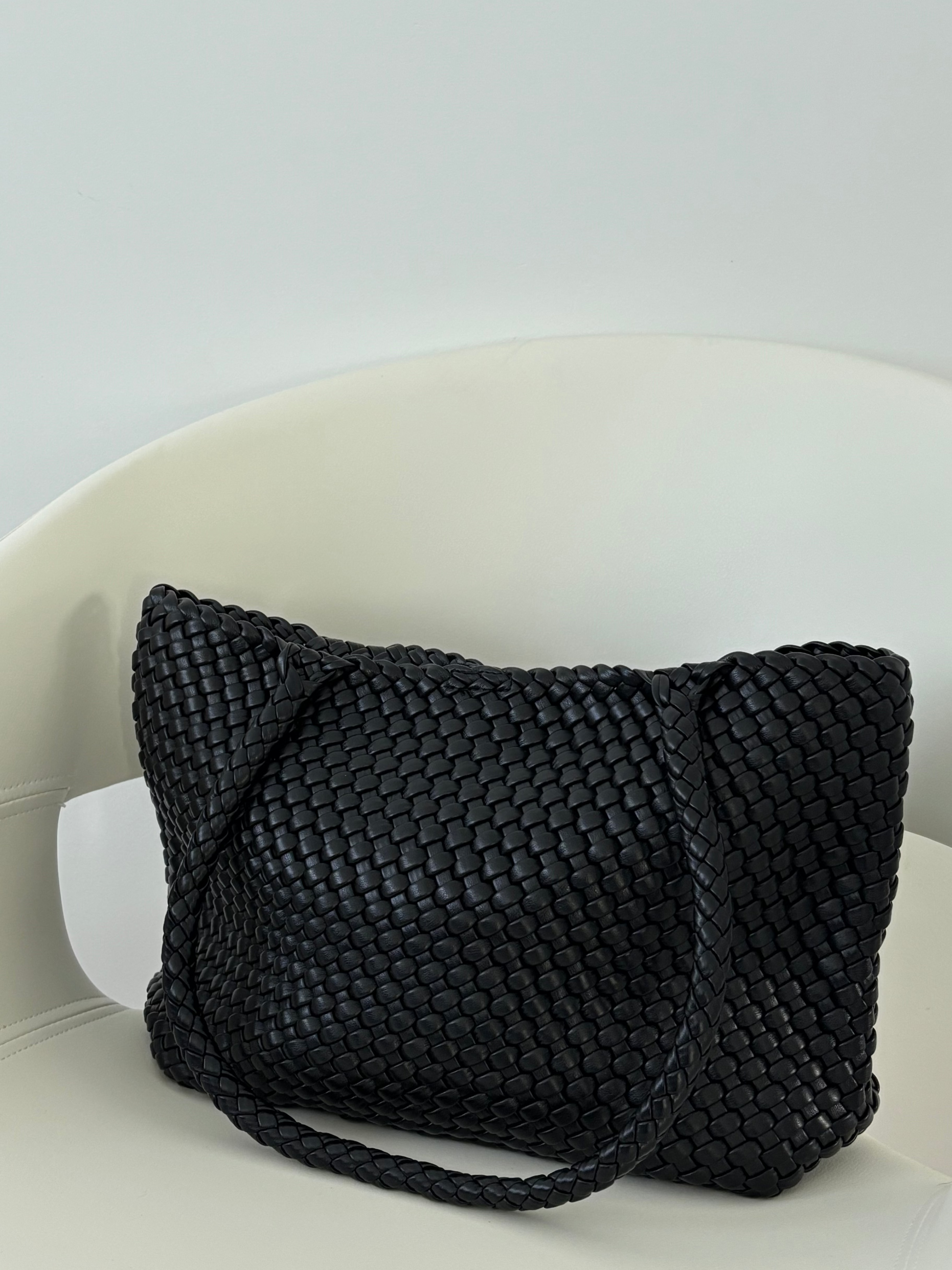 Bolso Trenzado Negro