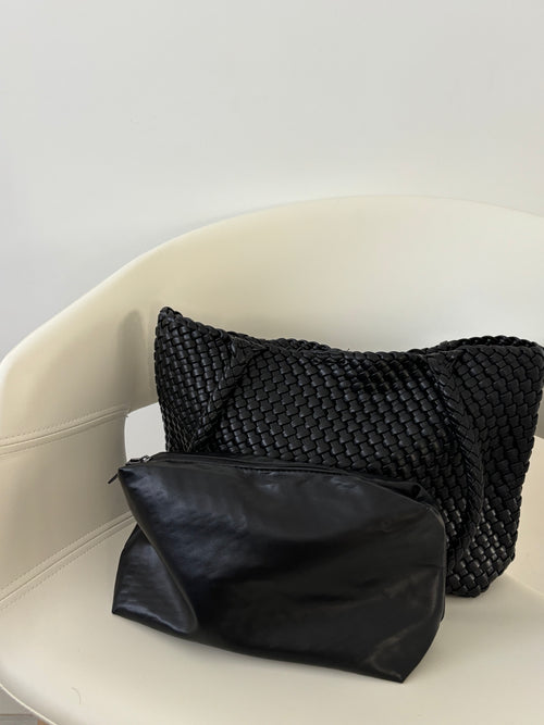 Bolso Trenzado Negro